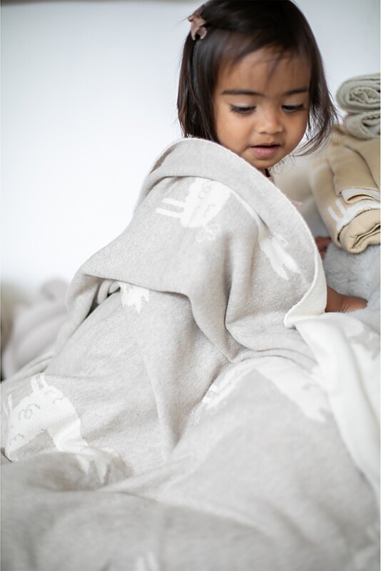 Pink Lemonade Llama Cotton Baby Blanket Set