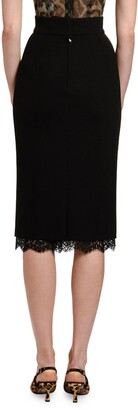 Dolce & Gabbana Lace-Hem Pencil Skirt