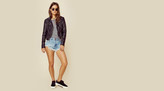 Thumbnail for your product : Free People vegan hooded moto jacket
