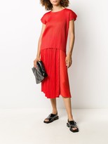 Thumbnail for your product : Pleats Please Issey Miyake cap sleeve pleated T-shirt