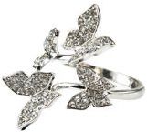 Thumbnail for your product : New Look Silver Cross Over Butterfly Ring