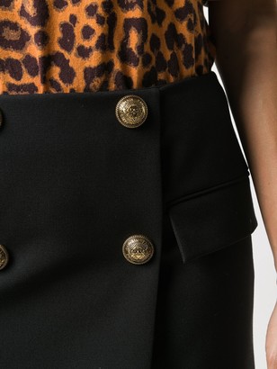 Balmain Button-Embellished Mini Skirt