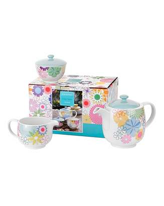 Portmeirion Crazy Daisy 3 Piece Tea Set