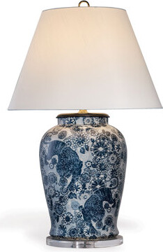 Port 68 Scalamandre 36'' Faded Blue/White Table Lamp