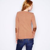 Thumbnail for your product : La Redoute R essentiels Military Style Cardigan with Elbow Patches, 50% Lambswool