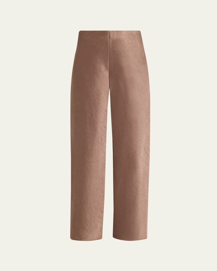 Vince Fluid Bias-Cut Crushed Satin Pants