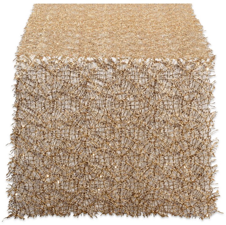 Design Imports Sequin Mesh Table Runner