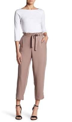 June & Hudson Tie Front Solid Pants