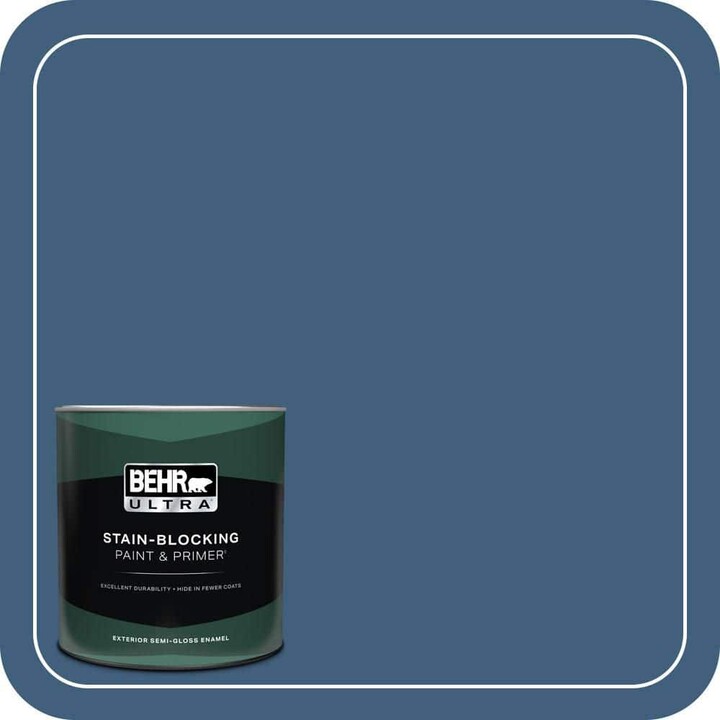 BEHR ULTRA 1 qt. #M510-6 Tidal Semi-Gloss Enamel Exterior Paint & Primer