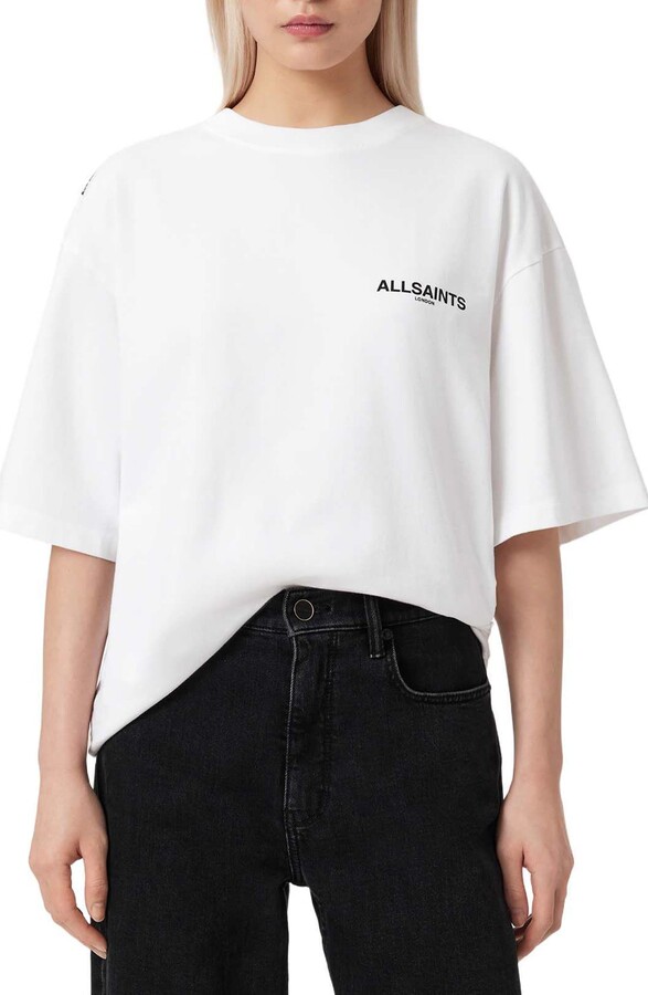AllSaints Swoop Amelie Oversize Cotton Graphic T-Shirt