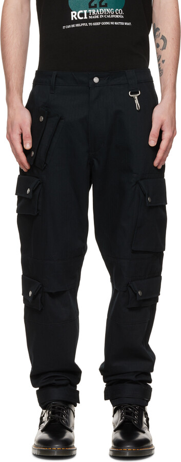 Reese Cooper Black Harness Cargo Pants - ShopStyle Trousers