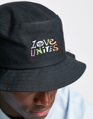 adidas Pride 'love unites' bucket hat in black - ShopStyle