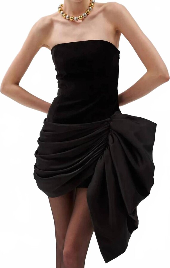 Seb Strapless Mini Dress In Black