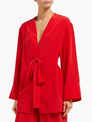 Worme - The Shore Silk Kimono-style Jacket - Red