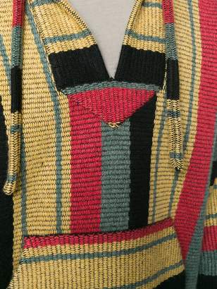 Alanui stripe knit hoodie