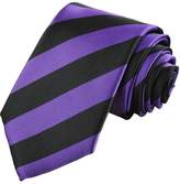 Thumbnail for your product : Hip-gift Striped Black Purple Mens Tie Suit Necktie Party Wedding Holiday Gift