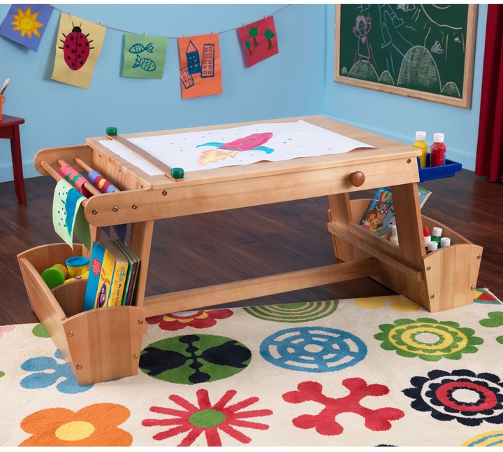 toddler art desk with storage