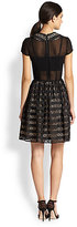 Thumbnail for your product : Alice + Olivia Anita Chiffon & Eyelet Dress