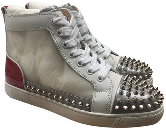 Christian Louboutin Lou Spikes White Plastic Trainers - ShopStyle Sneakers Athletic Shoes