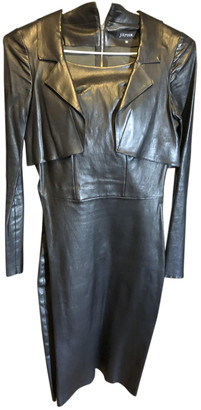 Jitrois Black Stretch Leather Dress - ShopStyle