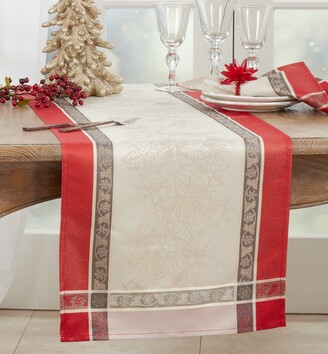 Saro Lifestyle Jacquard Plaid Christmas Table Runner - ShopStyle