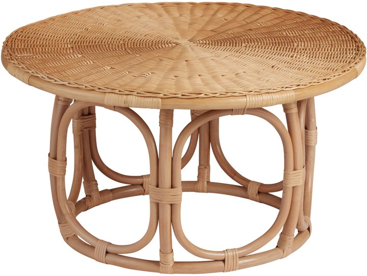 Round Natural Rattan Coffee Table