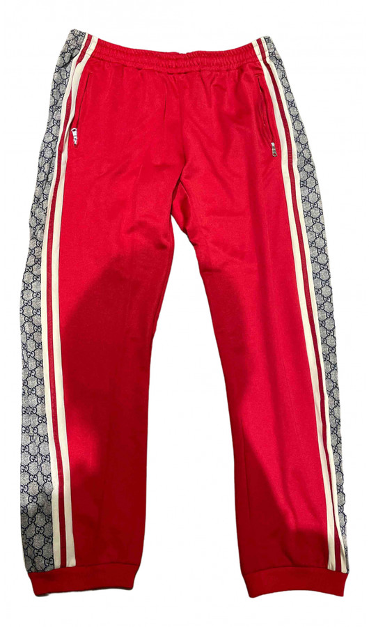 gucci pants red