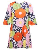 Thumbnail for your product : Dodo Bar Or Zosha Floral-print Crepe Mini Dress - Womens - Navy Multi