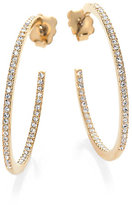 Thumbnail for your product : Adriana Orsini Pave Crystal Goldtone Inside-Outside Hoop Earrings/1.25"