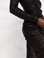 Thumbnail for your product : Elisabetta Franchi Sequined Slit Back Grown