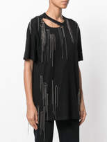 Thumbnail for your product : Amen chain embellished cut-out T-shirt