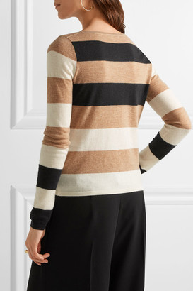 Max Mara Striped Cashmere Sweater - Beige