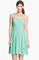 Thumbnail for your product : Donna Morgan 'Lindsey' Pleated Sweetheart Neckline Chiffon Dress