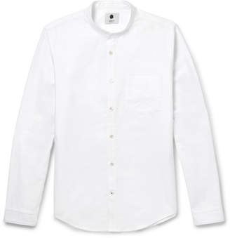 NN07 Eske Grandad-Collar Cotton Oxford Shirt