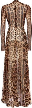 Dolce & Gabbana Leopard print silk georgette long dress