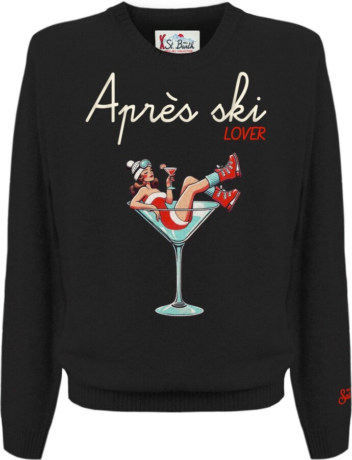 MC2 Saint Barth Black Graphic Sweatshirt