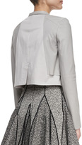 Thumbnail for your product : Halston Cropped Leather Open Jacket