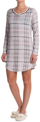 Laura Ashley Henley Sleep Shirt - Long Sleeve (For Women)