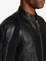 Thumbnail for your product : Balmain Logo-Printed Leather Bomber Jacket