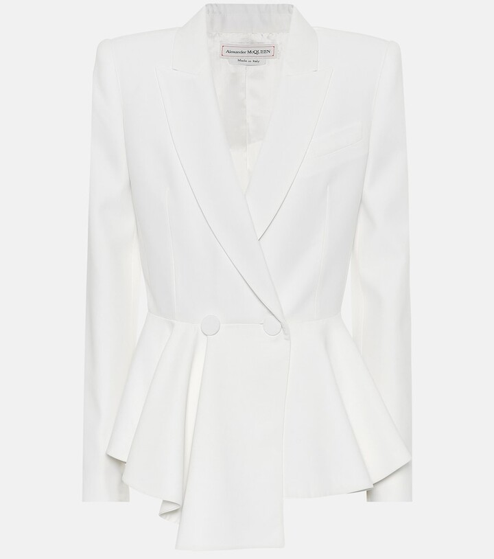 white peplum jacket uk