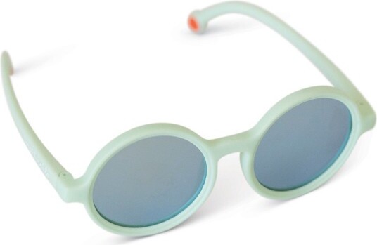 tiny twinkle TinyTwinkleToddlerRoundRetroPolarizedFlexibleSunglasseswithStrap,Ages0-48months-Mint