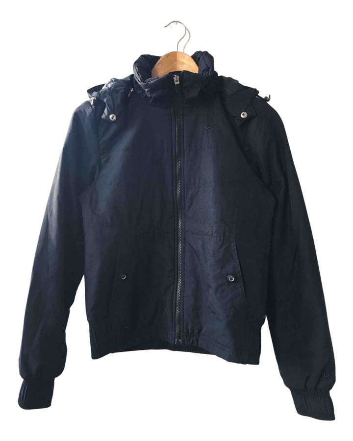 nike black polyester jacket