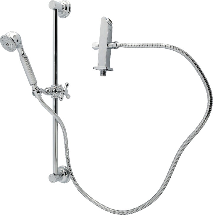 Kingston Brass KCK3321W1 Made to Match Shower System with Slide/Grab Bar and Hand Shower, Polished Chrome