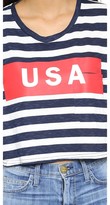 Thumbnail for your product : TEXTILE Elizabeth and James USA Stripe Cropped Tee