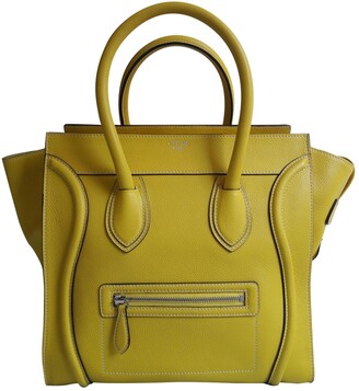 Celine yellow Leather Handbags