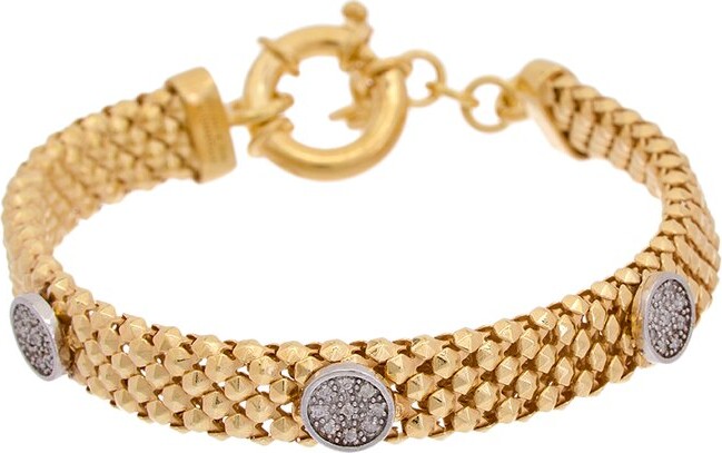 Meshmerise 18K Over Silver 0.15 Ct. Tw. Diamond Bracelet