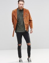 Thumbnail for your product : ASOS Oversized T-Shirt With Military Pocket Detail And Acid Wash