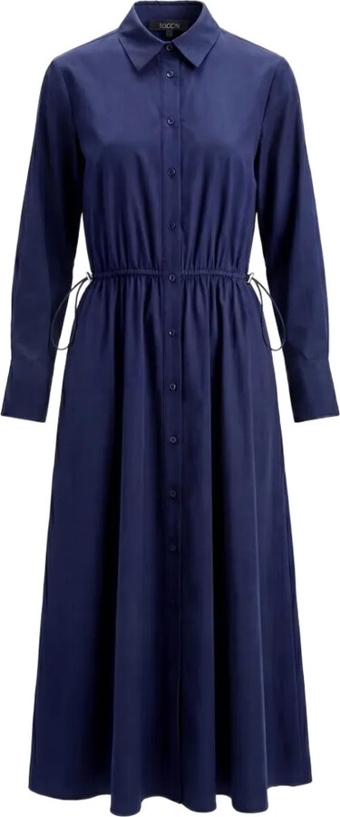 Toccin Anika long-sleeve midi cotton shirt dress