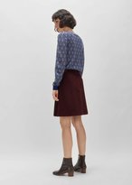 Thumbnail for your product : A.P.C. Solene Corduroy Skirt Bordeaux Size: FR 34