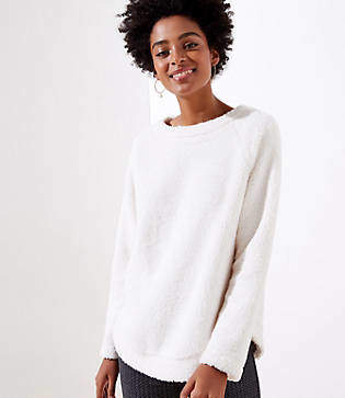 LOFT Petite Fleece Sweatshirt